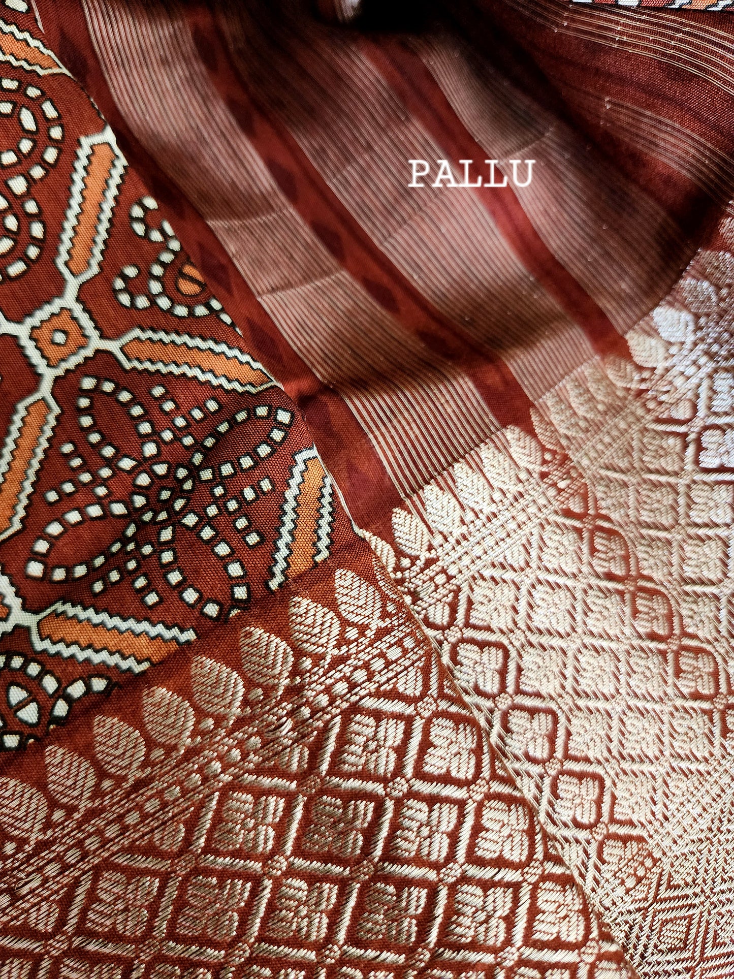 Brown Printed Soft Muslin Saree with Jacquard Border