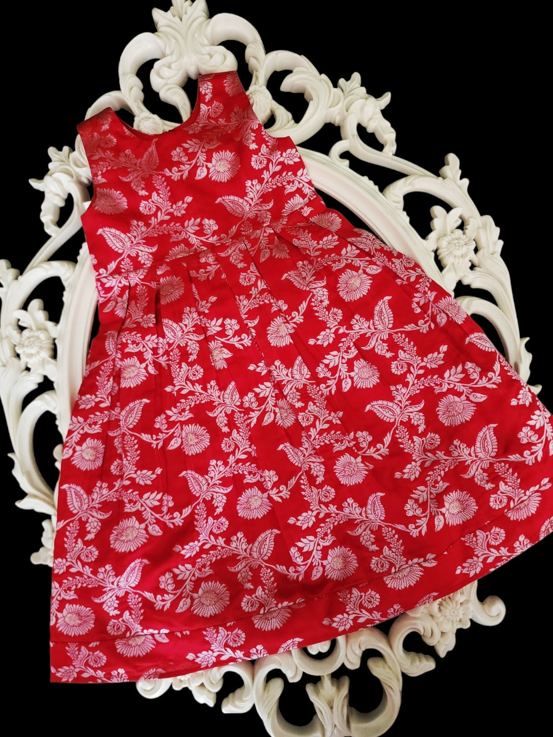 Red Banaras dress