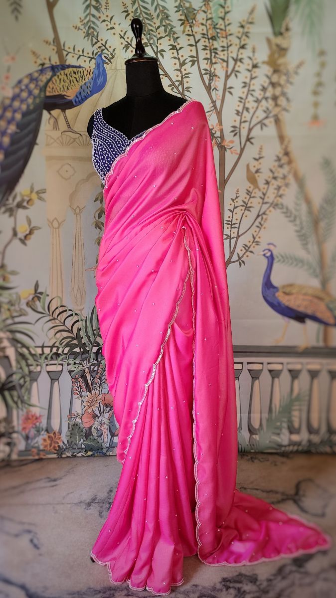 Candy Pearl Embroidered Saree